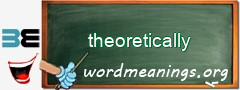 WordMeaning blackboard for theoretically